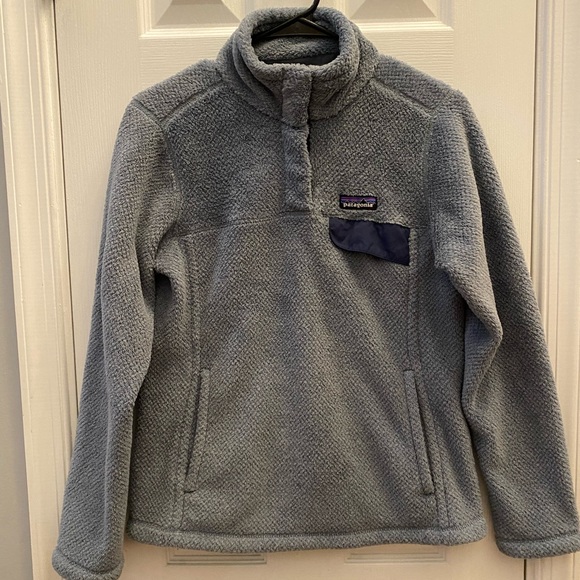Patagonia Snap T Pullover Womens Small Fleece Jacket Blue - Picture 1 of 8